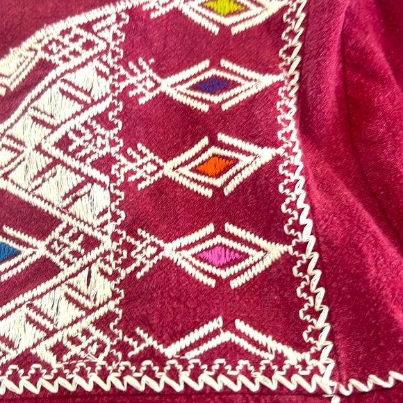 MADEWELL-Embroidered burgundy Women's Top - Picture 6 of 8